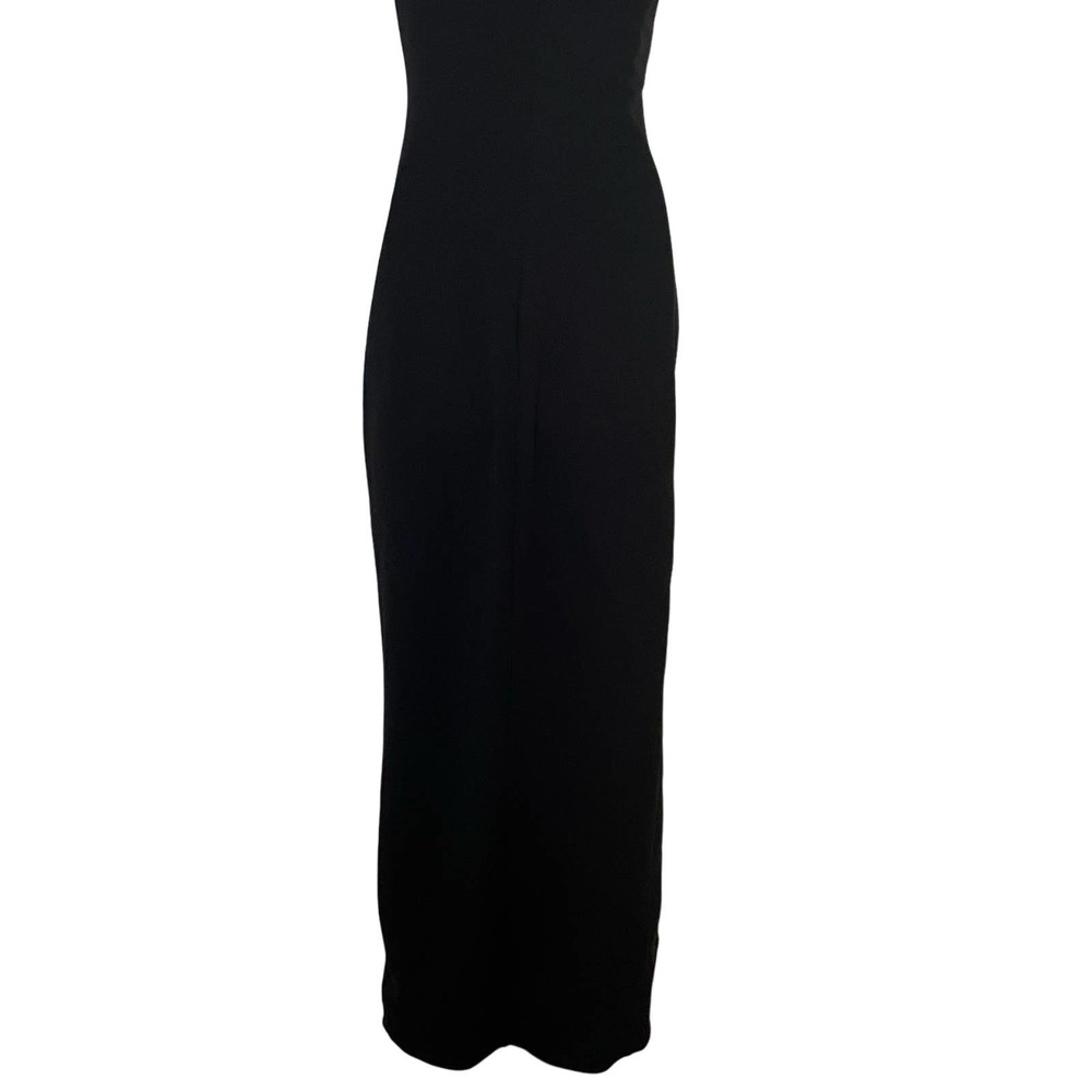 Nookie‎ One Shoulder Maxi Gown Black XL Stretch Side Slit Guest Formal Wedding - Picture 6 of 9